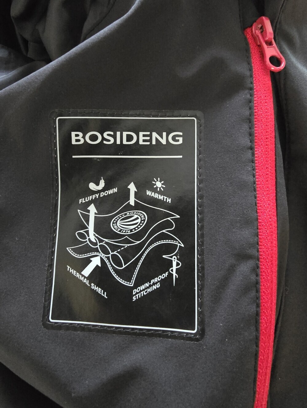 Bosideng Gradient Mountain Print Hooded Puffer Coat White/Black Size XL Unisex - Picture 11 of 16